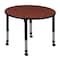 Regency Round Mobile Tables, 36 W, 36 L, 23-34 H, Wood, Metal, Cherry TB36RNDCHAPCBK - alternate 1